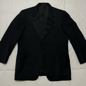 Ermenegildo Zegna 100% Wool Men's Blazer Black Sport Coat 44R